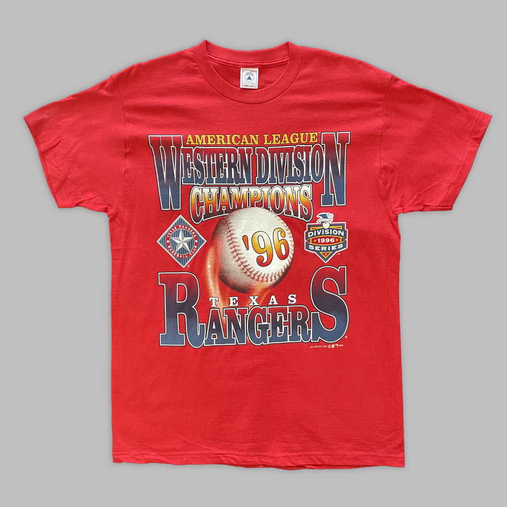 90s Red Texas Rangers Tee - Sz L